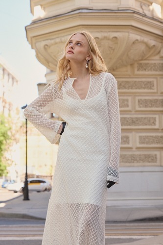 FUFA Платье "Crochet Cascade Maxi Dress"